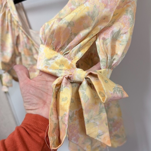 Wayf Terry Top in yellow Mini Roses pattern size medium - Picture 6 of 15